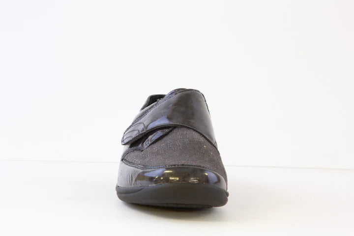 Grey Leather Stretch Waldlaufer Millu Shoes