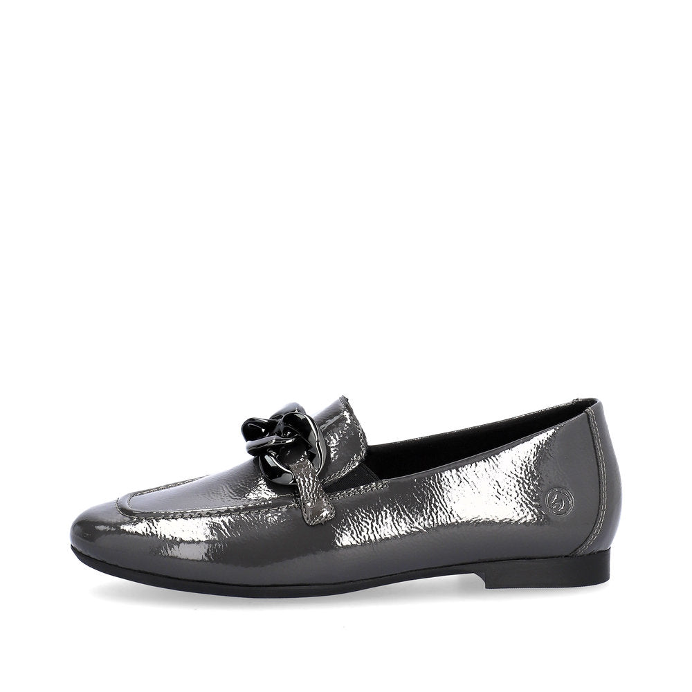 Remonte Grey Leather Loafers