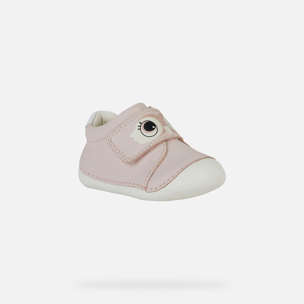 Geox Pink Owl Baby Girls First Walkers kearneysclick