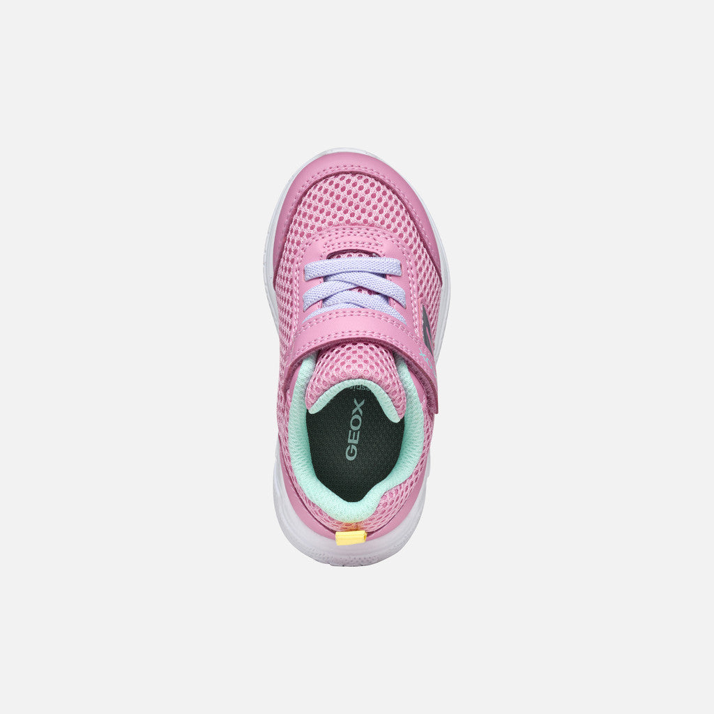 Geox Baby Girls Pink/Multicolour Sneakers