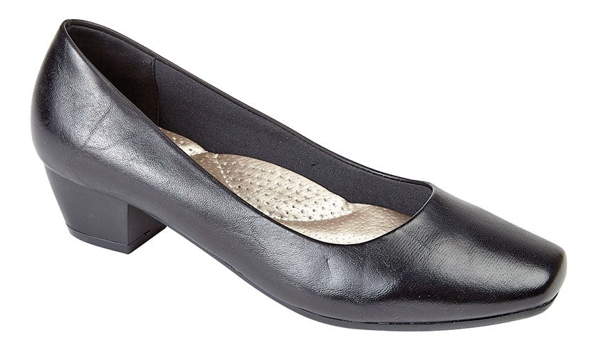 Ladies Low Heel Black Court Shoes | kearneysclick.com