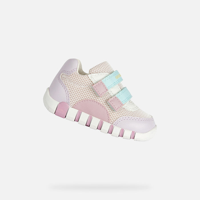 Geox Baby Girls Pink Multi-Colour Sneakers