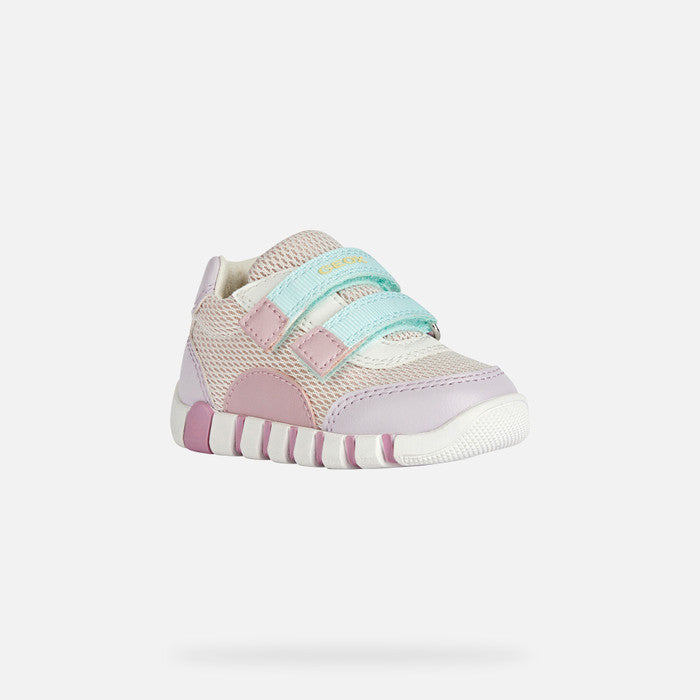 Geox Baby Girls Pink Multi-Colour Sneakers