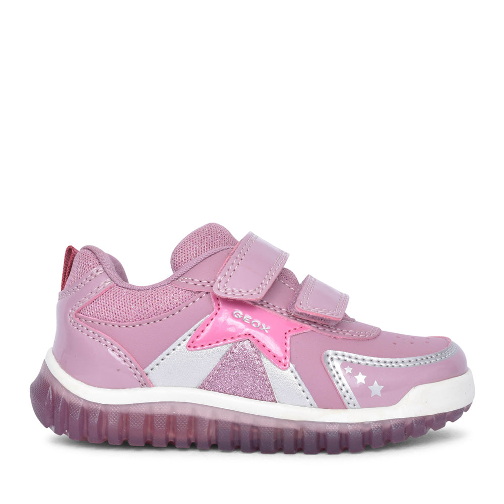 Geox Girls Lightyloo Rose and Fuchsia Sneakers