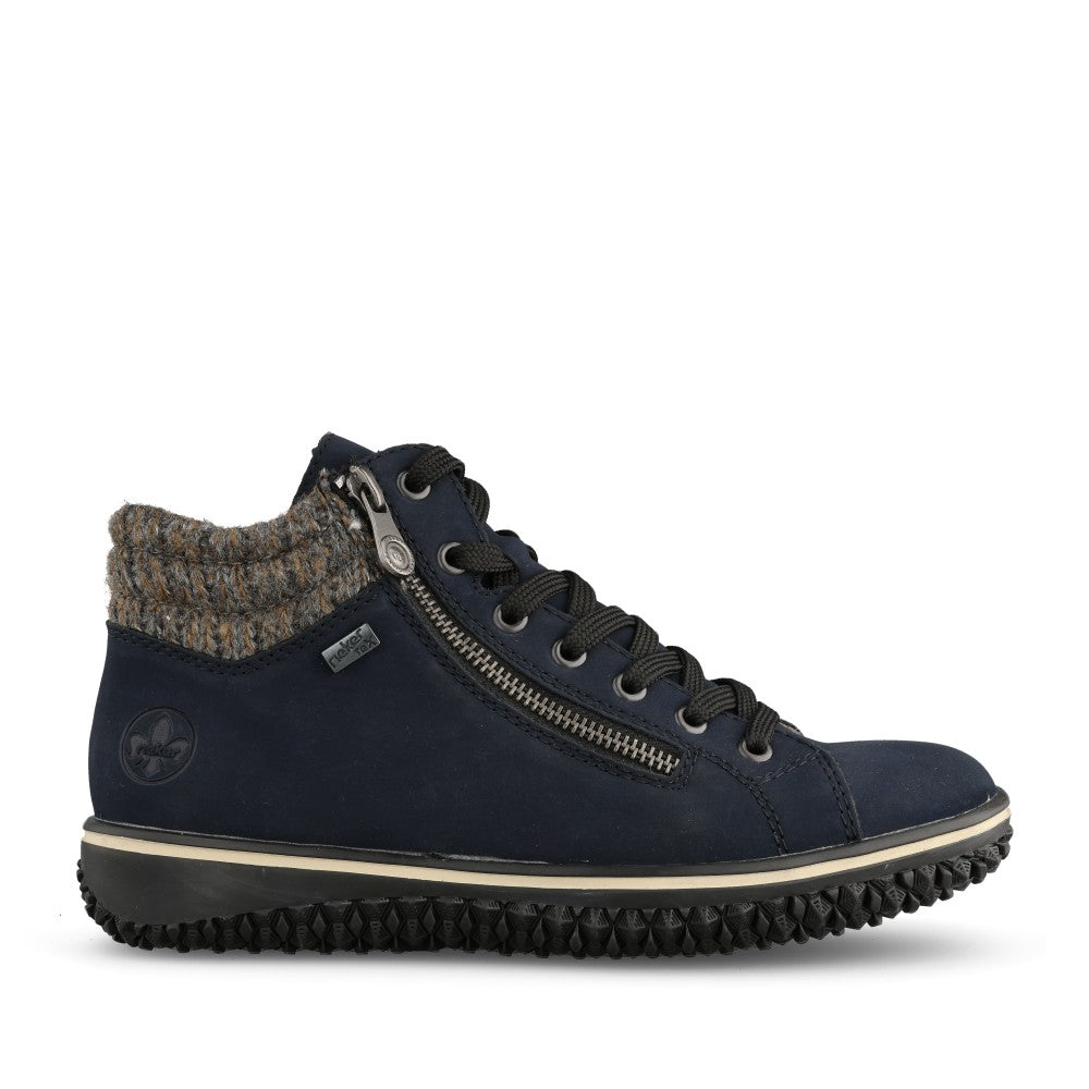 Rieker Ladies Navy Blue Waterproof Ankle Boots