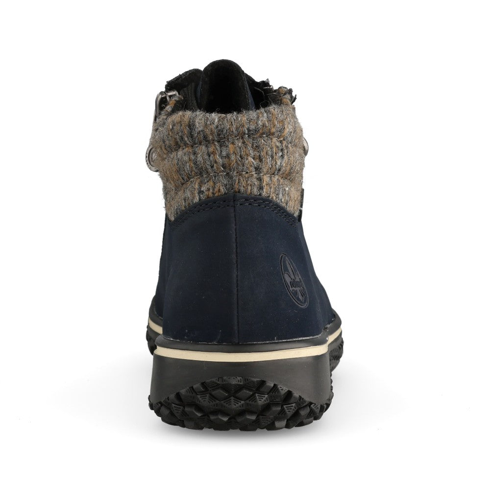 Rieker Ladies Navy Blue Waterproof Ankle Boots
