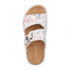 Rieker Ladies Beige Multi-Colour Floral Mule Sandals