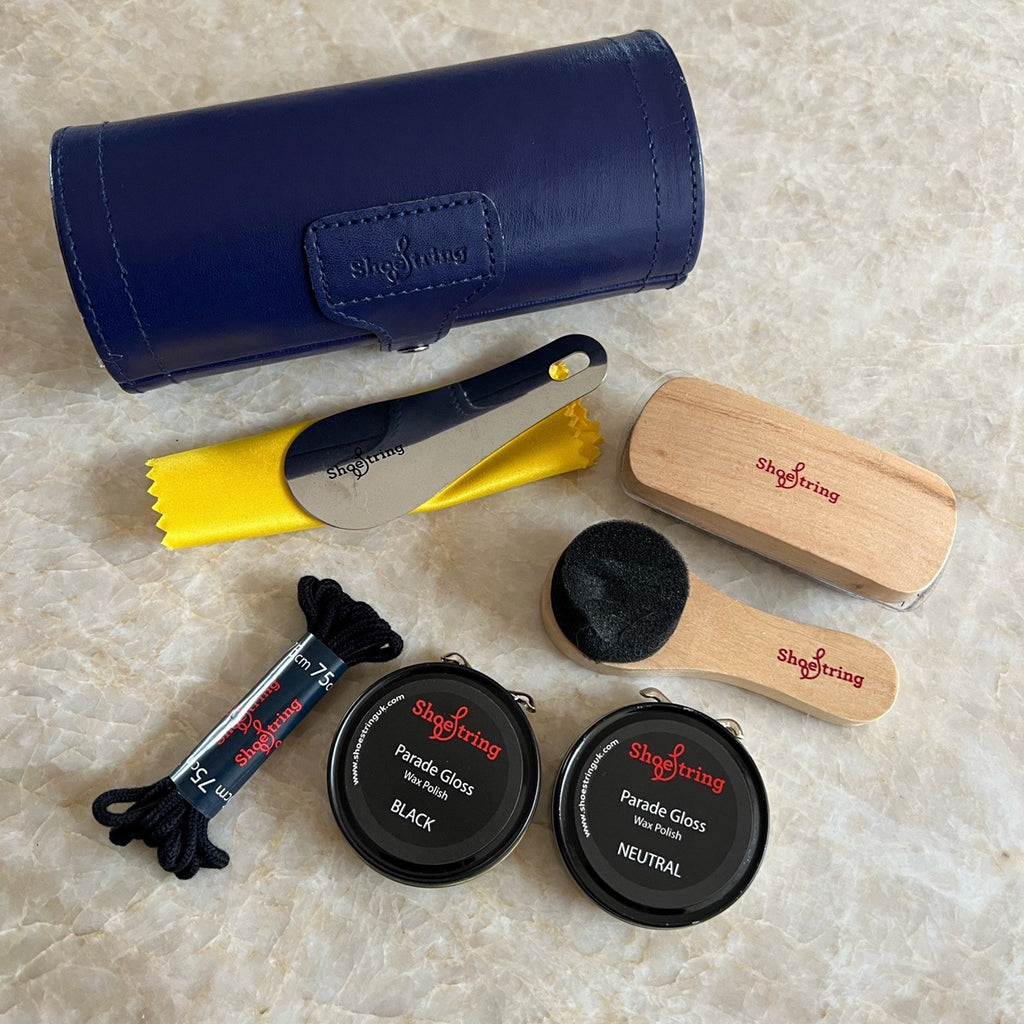 Leatherette Barrel with Assorted Shoe Care Contents