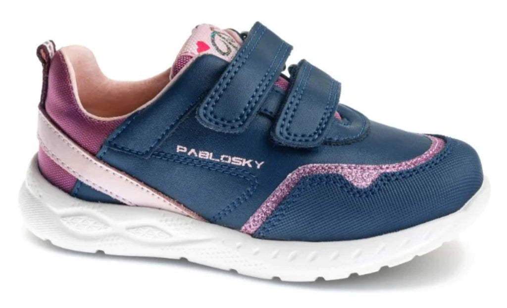 Pablosky Navy and Pink Trainers