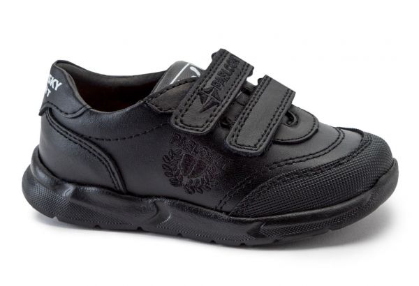 Pablosky Black School Shoes with a Rubber Sole and