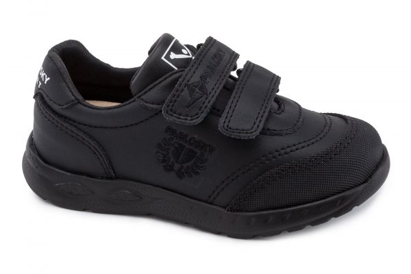 Pablosky Black Leather School Shoes