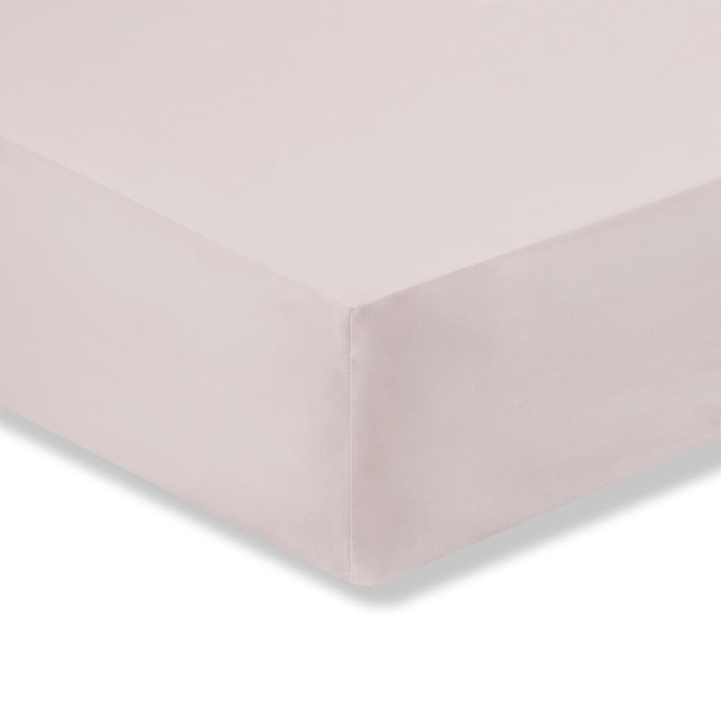 400 Thread Count Blush Cotton Sateen Bianca Fitted Sheet