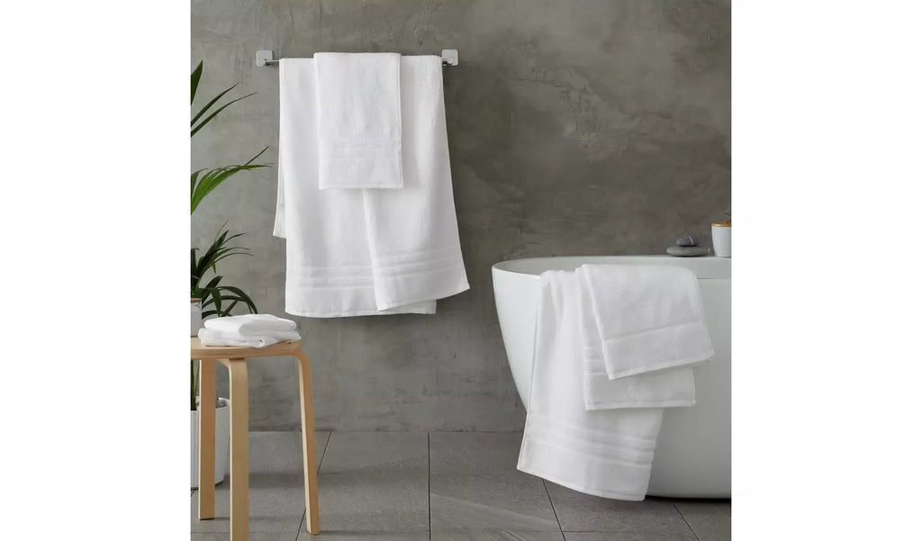 White Zero Twist Cotton Towels by Catherine Lansfield