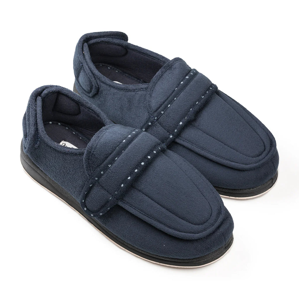 Padders Enfold Ladies Navy Slippers