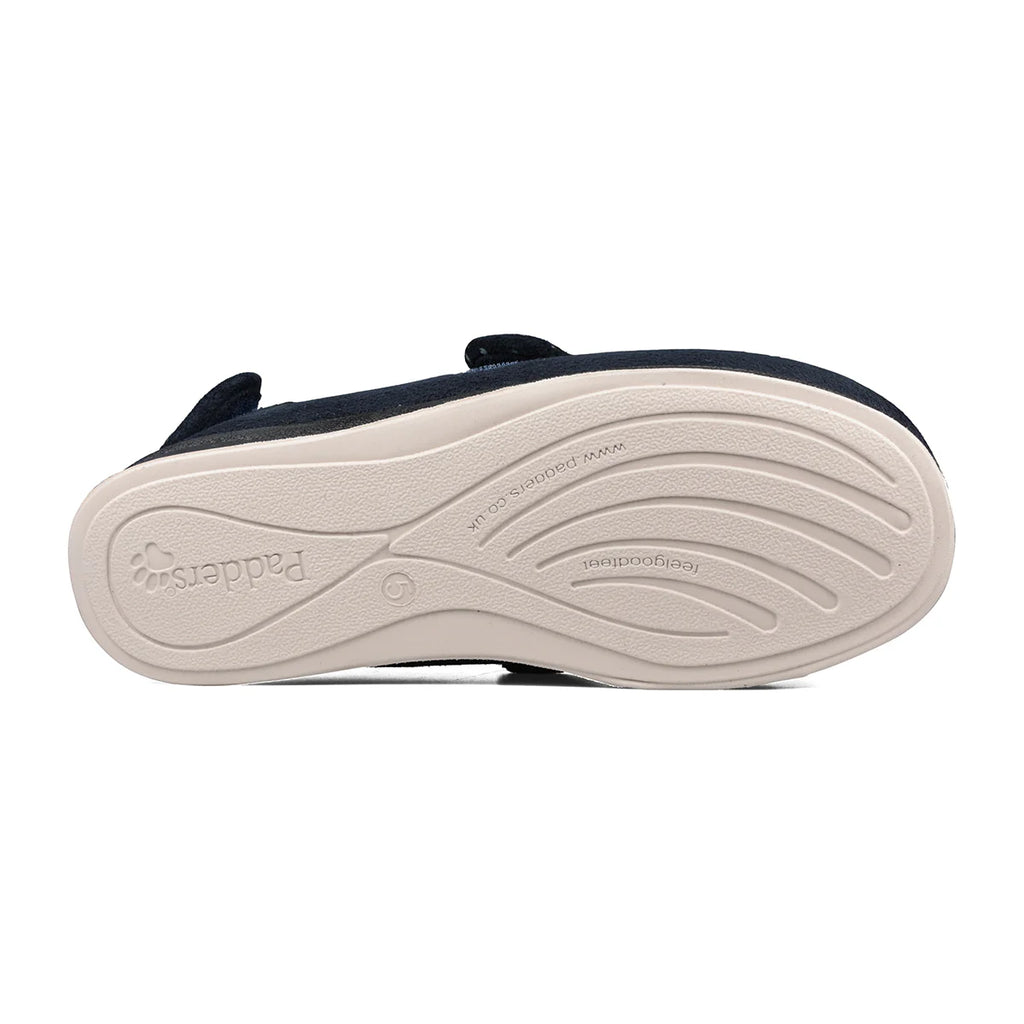 Padders Enfold Ladies Navy Slippers