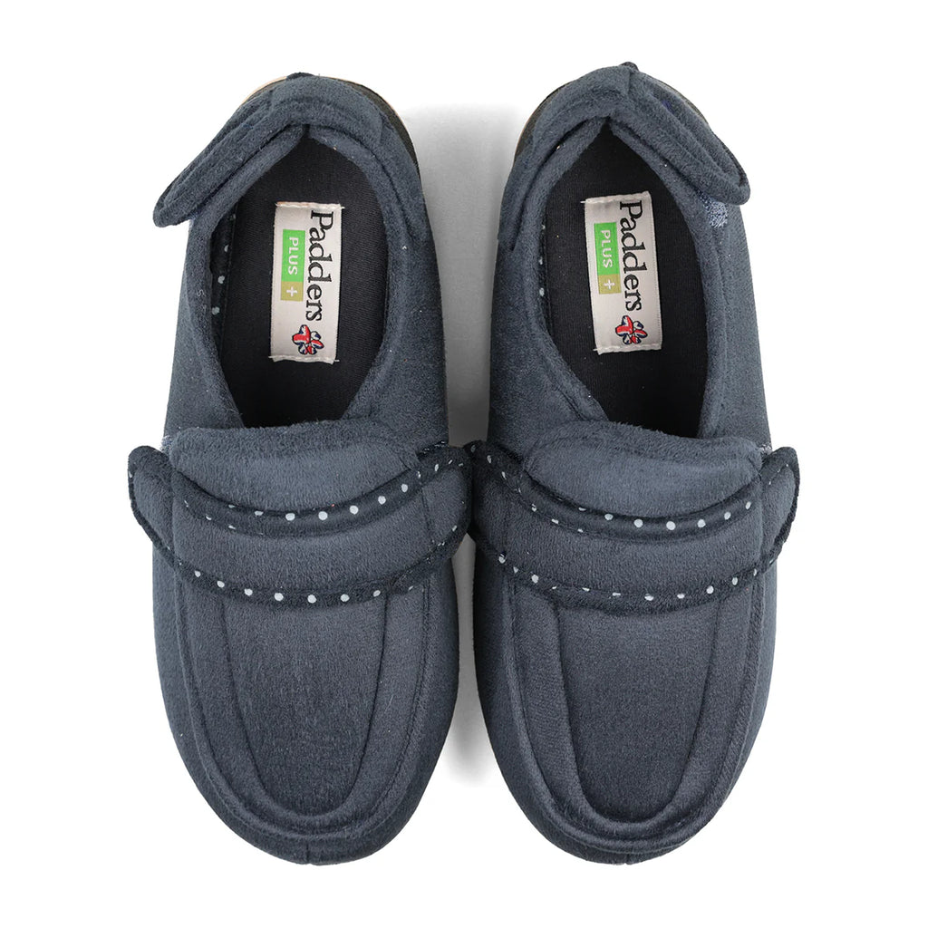 Padders Enfold Ladies Navy Slippers