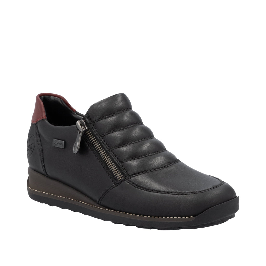 Rieker Ladies Black Leather Waterproof Shoes