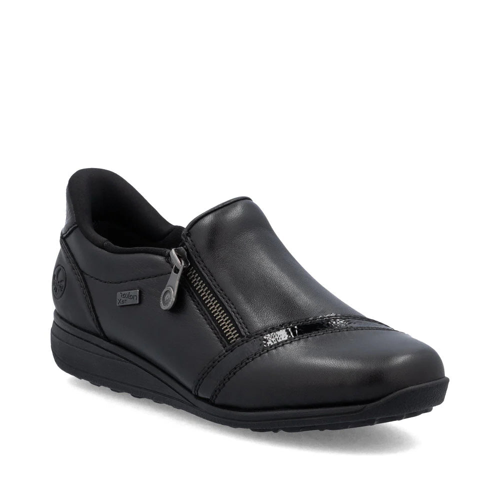 Rieker Ladies Black Leather Waterproof Shoes