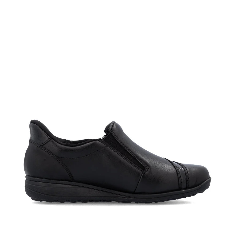 Rieker Ladies Black Leather Waterproof Shoes