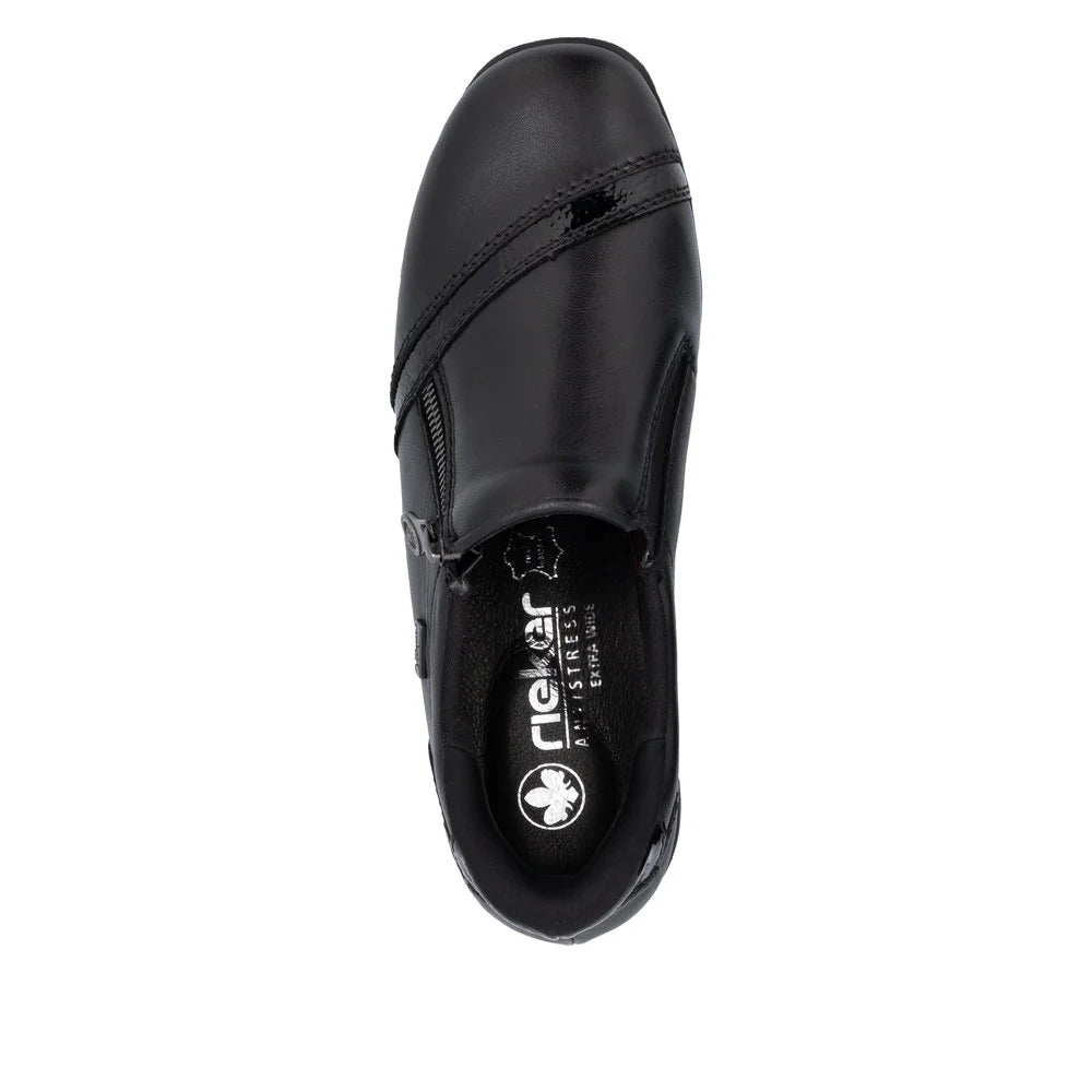 Rieker Ladies Black Leather Waterproof Shoes