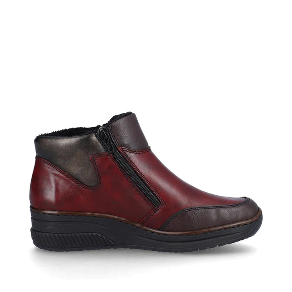 Rieker Red and Brown Leather Boots