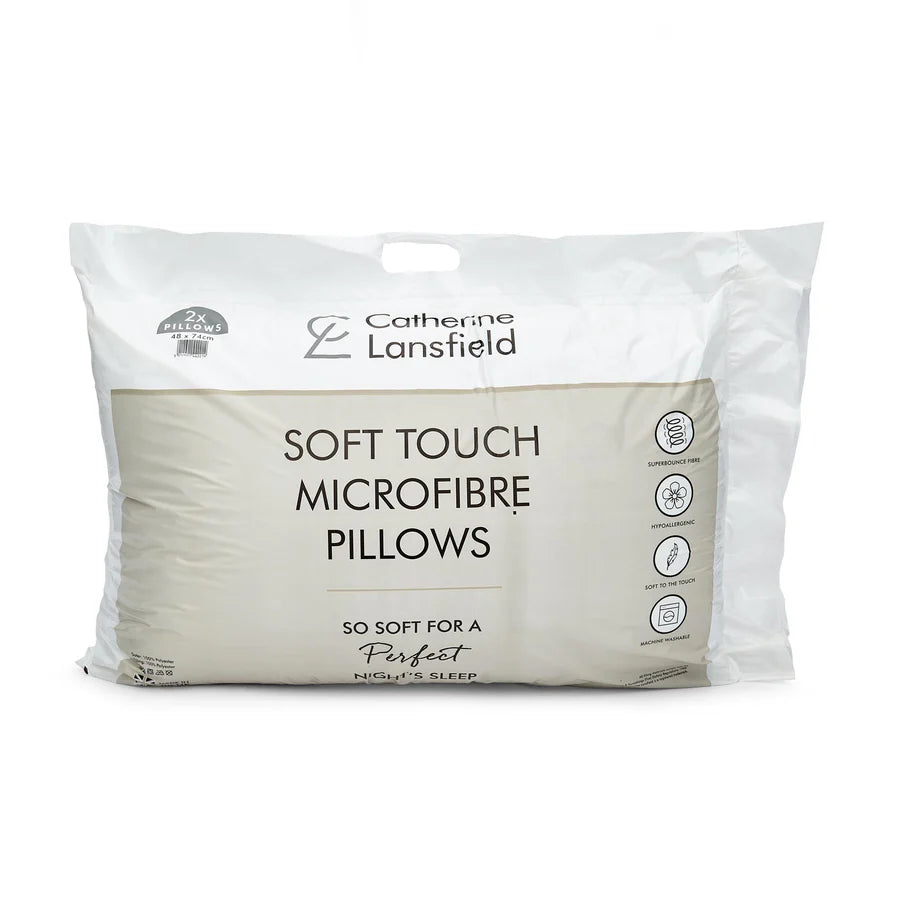 Catherine Lansfield Soft Touch Microfibre Pillow Pairs