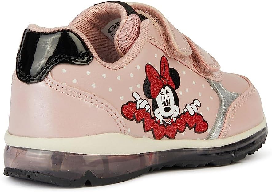Geox Minnie Mouse Rose Pink Trainers with Lights