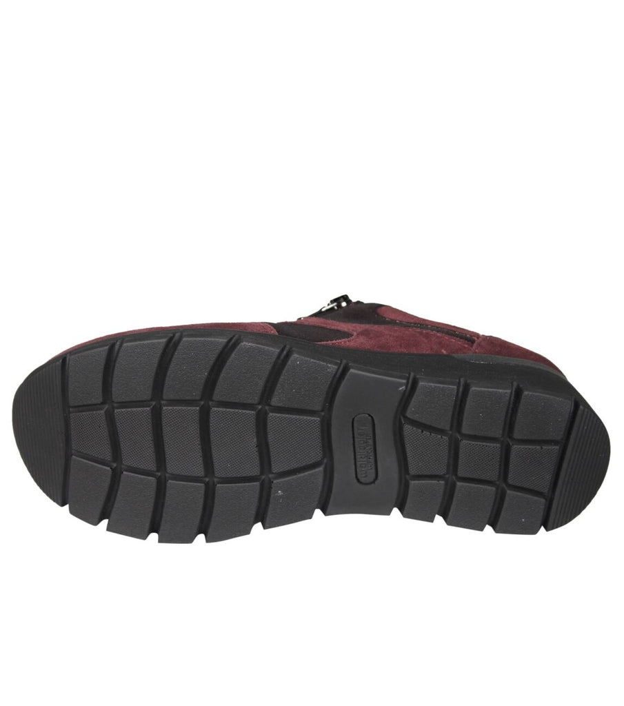 Waldlaufer Ladies Burgundy Suede Leather Sneakers