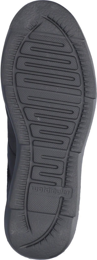 Waldlaufer Ladies Black Leather and Suede Trainers