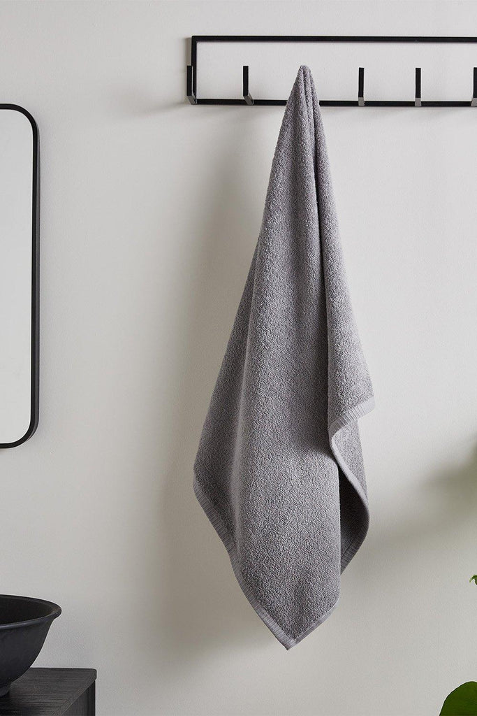 Grey 100% Cotton Quick Dry Towel by Catherine Lansfield