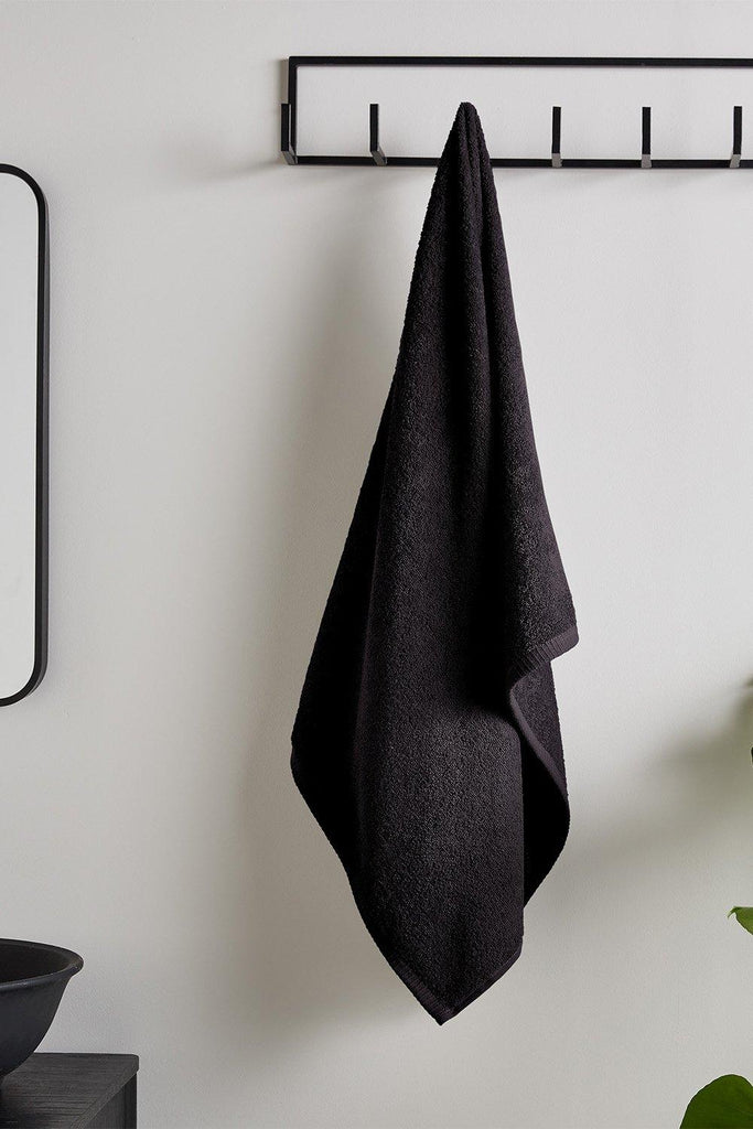 Black 100% Cotton Quick Dry Towel by Catherine Lansfield