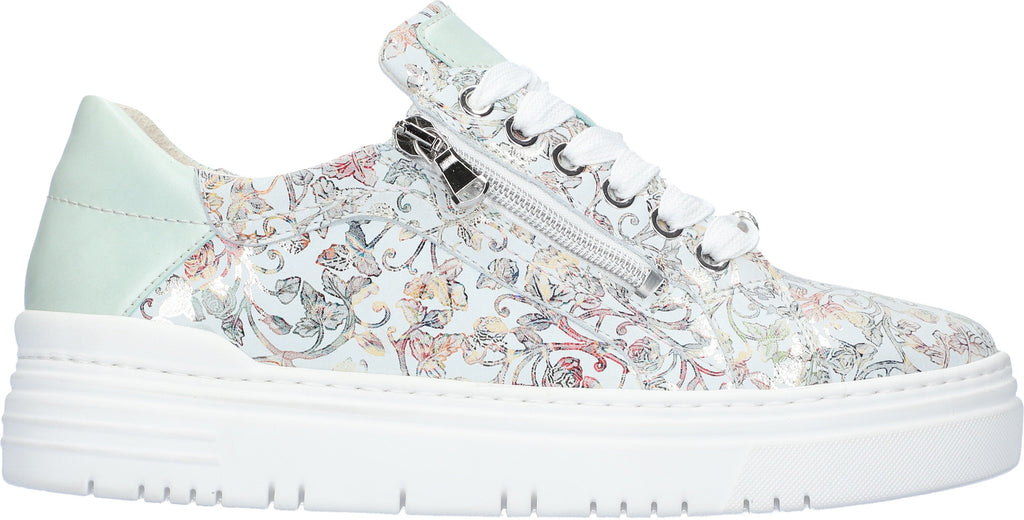 Waldlaufer Ladies Floral Leather Sneakers