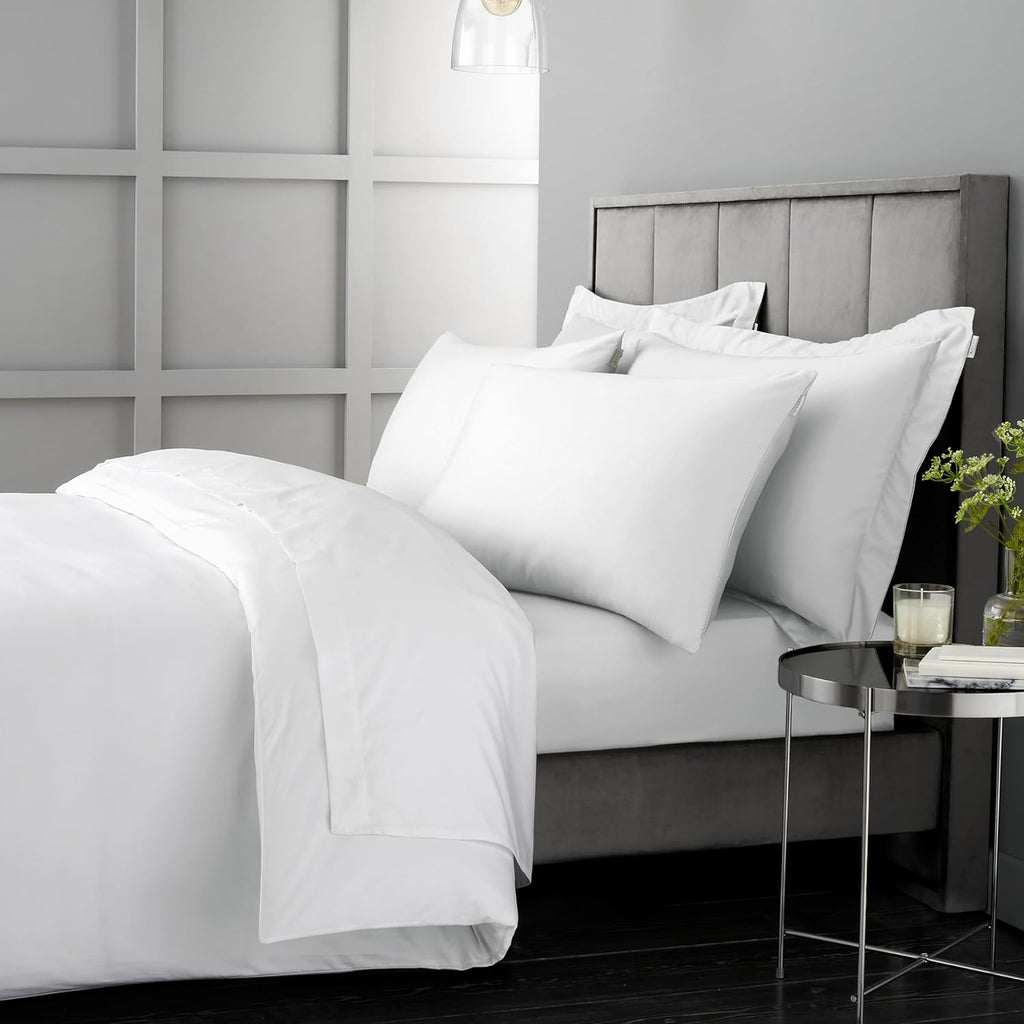 Bianca White Cotton Sateen Duvet Set