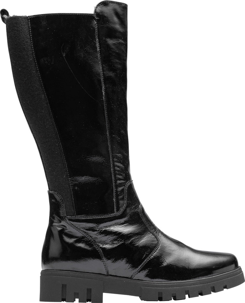 Black Patent Leather Waldlaufer H-Serena Boots