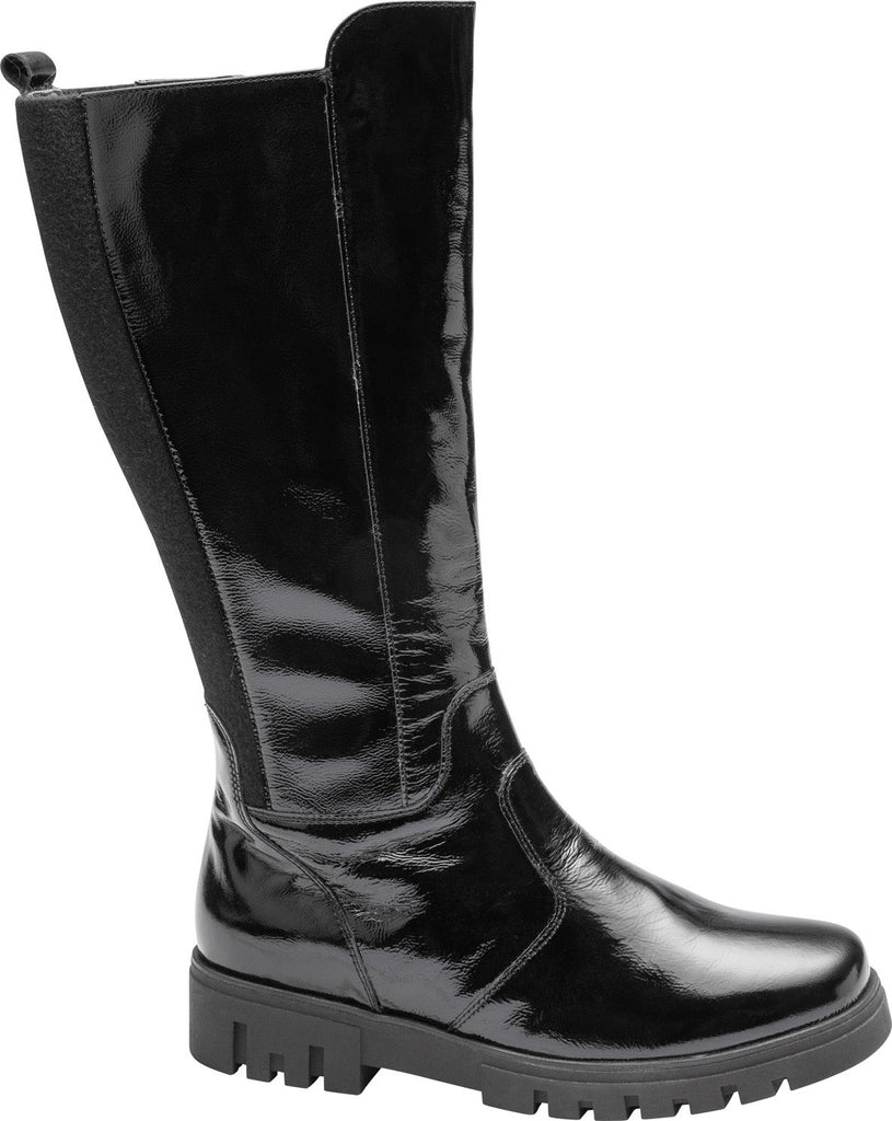 Waldlaufer H-Serena Black Patent Leather Boot