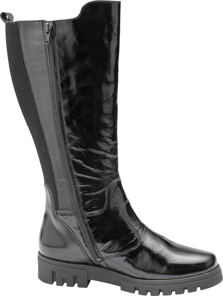 Waldlaufer H-Serena Black Patent Leather Boots