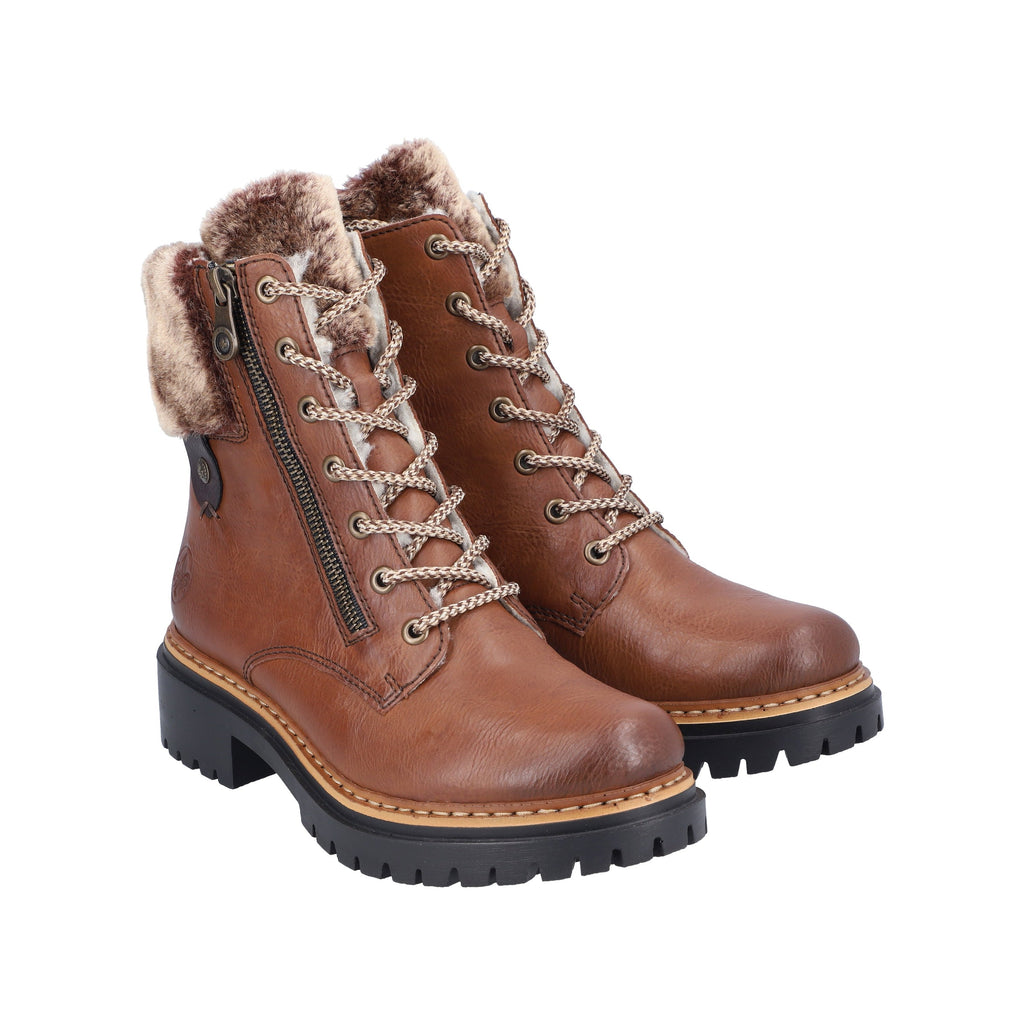 Rieker Brown Fleece Lined Boots