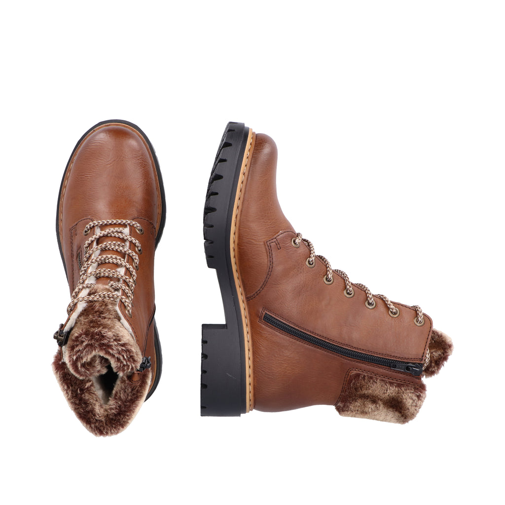 Rieker Brown Fleece Lined Boots