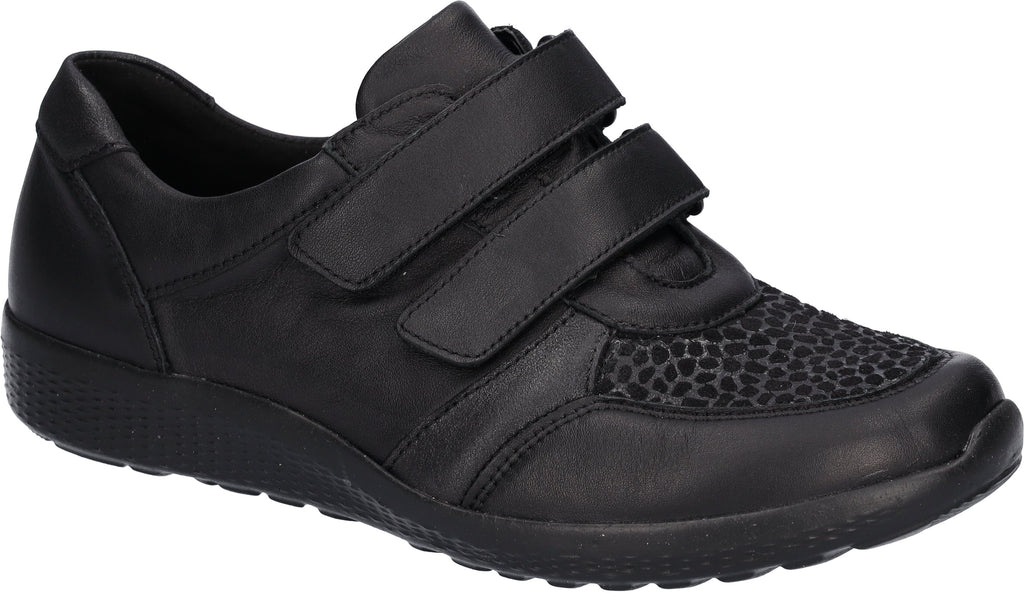 Waldlaufer M-Ira Ladies Black Leather Shoes