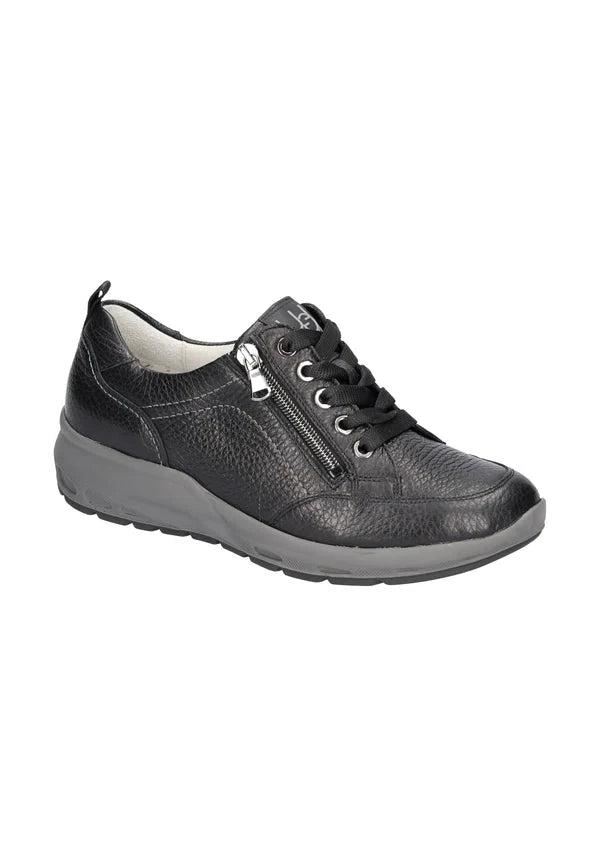 Waldlaufer Ladies Black Leather Shoes