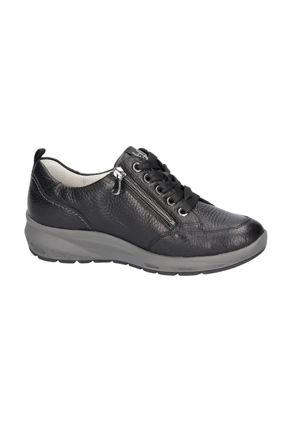 Waldlaufer Ladies Black Leather Shoes