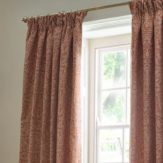 Acorn Tonal Matt Jacquard Brick Pencil Pleat Curtains