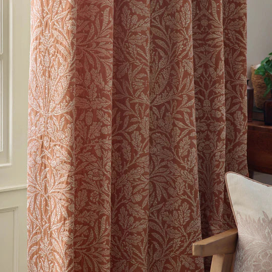 Acorn Tonal Matt Jacquard Brick Pencil Pleat Curtains