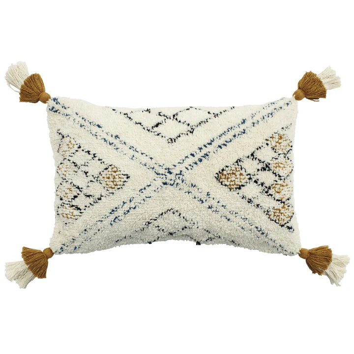 Atlas Global Ochre Feather Filled Tufted Cushion