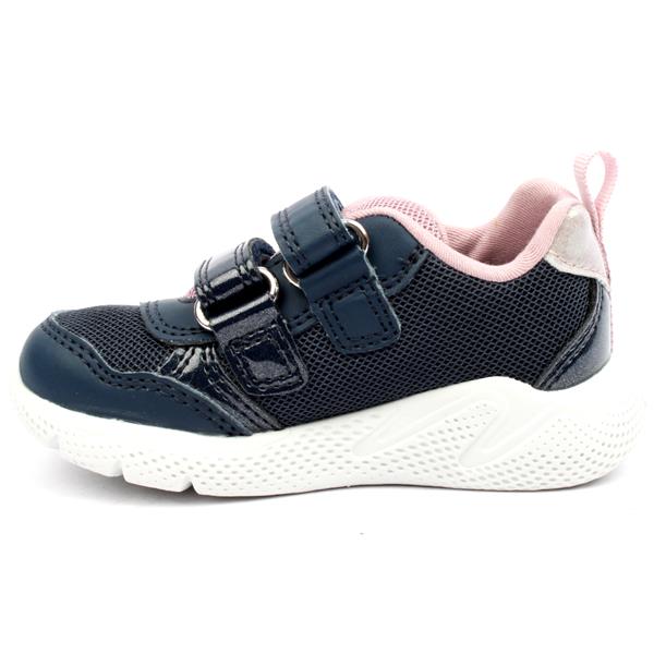 Geox Sprintye Navy and Old Rose Trainers with Hearts