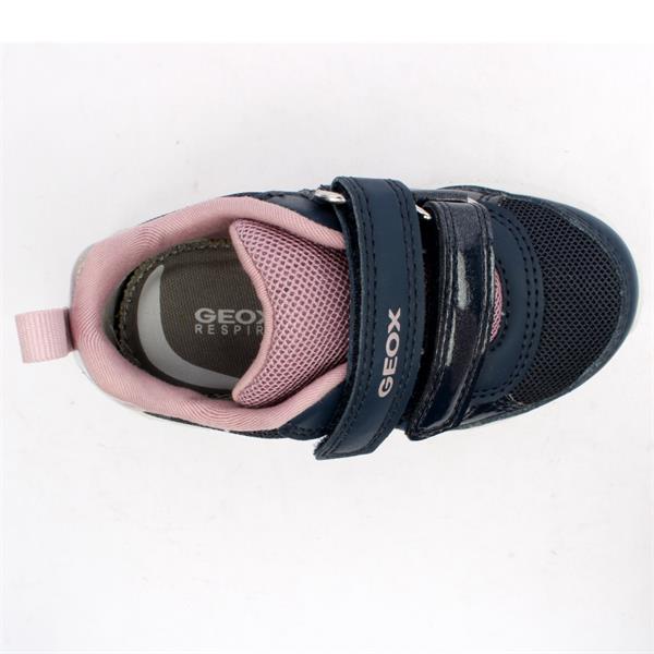 Geox Navy/Old Rose Sprintye Trainer with Rose Hearts