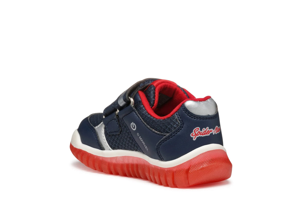 Geox Navy and Red Light-Up Spiderman Sneakers