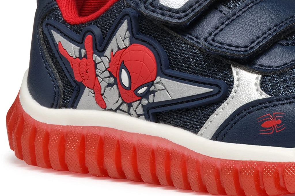 Geox Navy and Red Light-Up Spiderman Sneakers