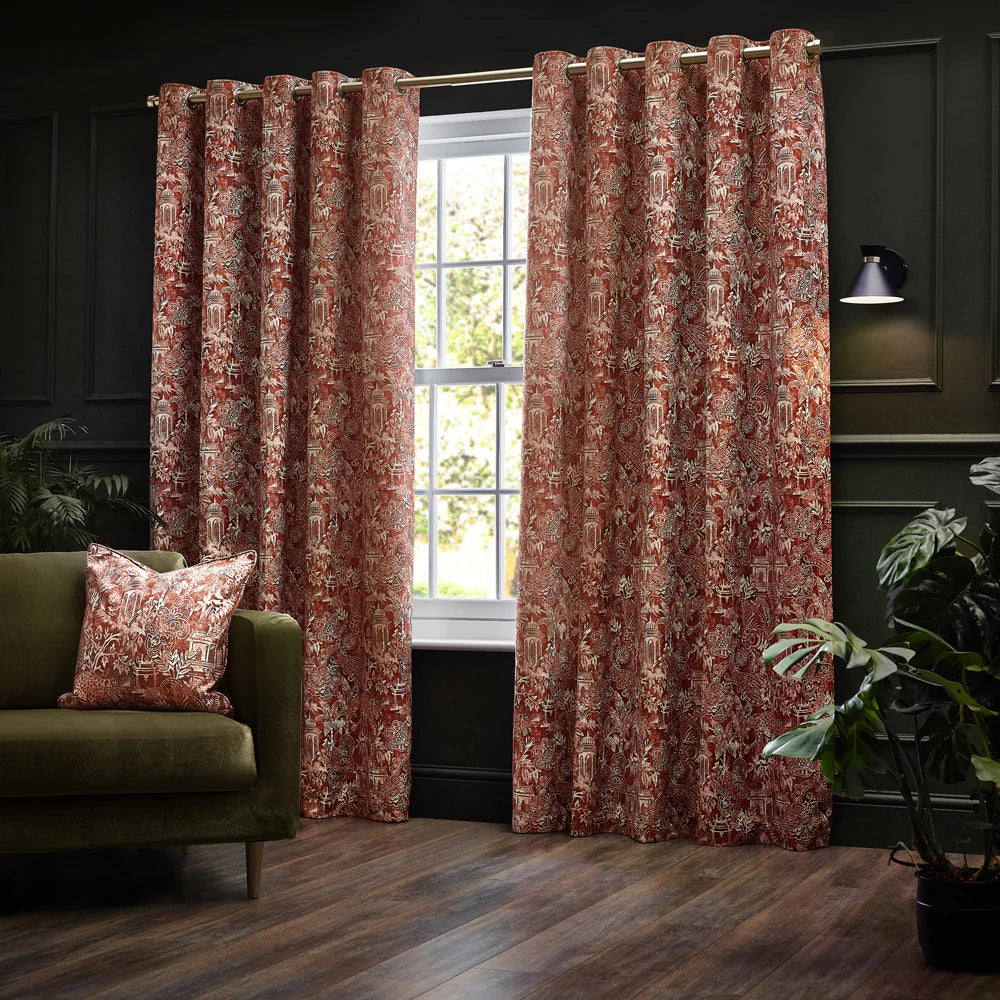 Wylder Bengal Amber Eyelet Curtains