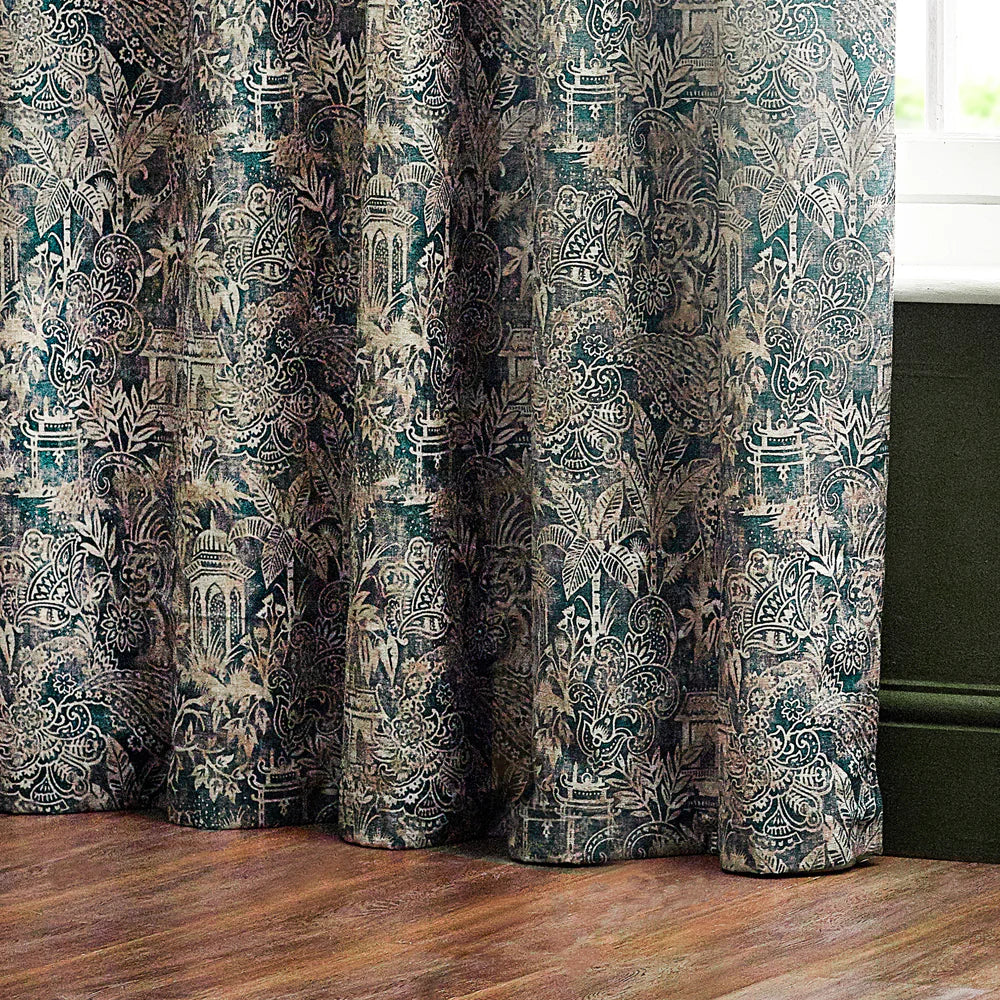 Wylder Bengal Wedgewood Eyelet Curtains 